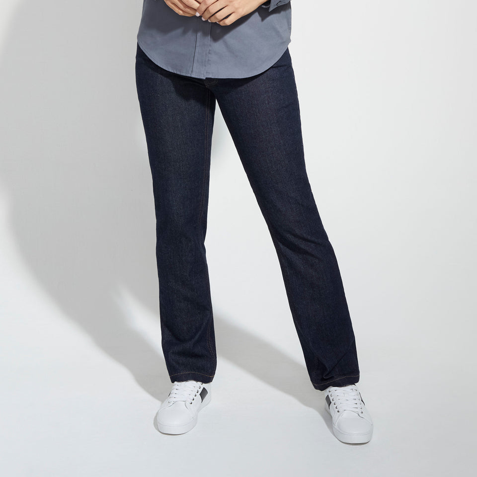 Ladies' Industrial Relaxed Fit Jeans - Rinsed Indigo Blue