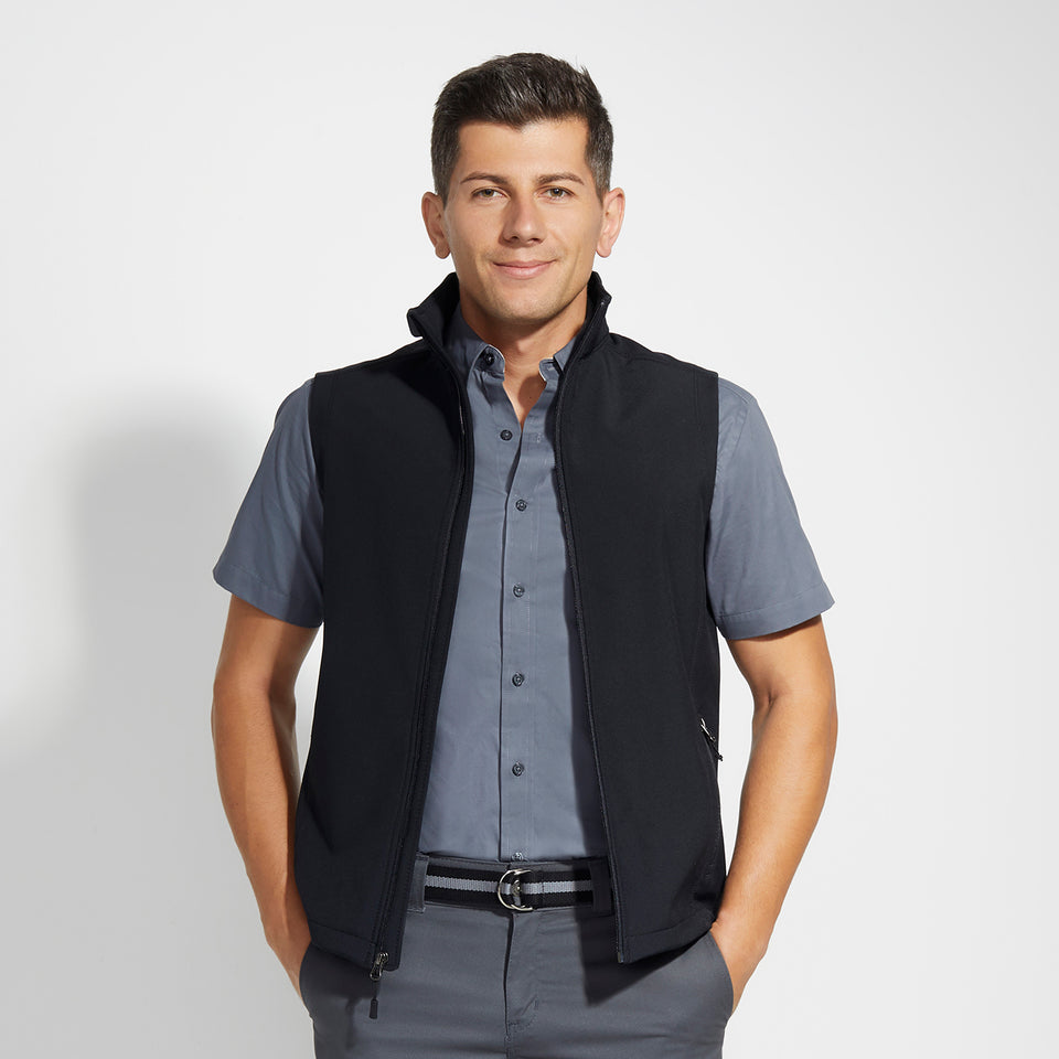 Men's Core Soft Shell Vest - Black