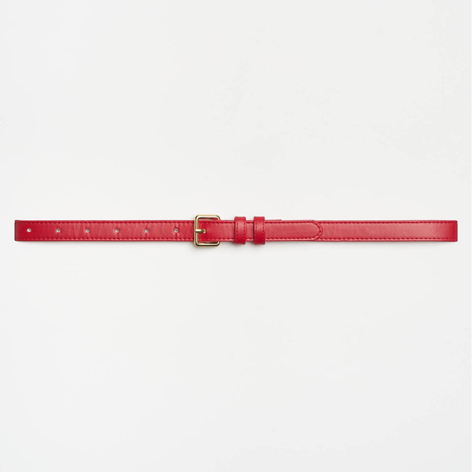Ladies' Skinny Belt - Matte Red