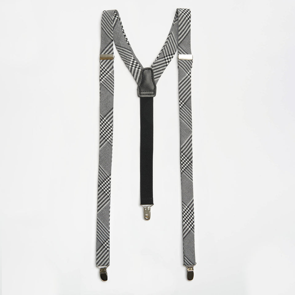 Fashion Suspenders - Glen Plaid