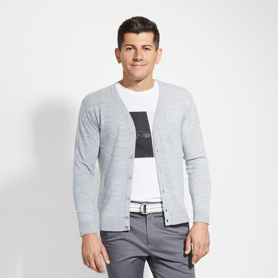 Men's Rogers Cardigan Sweater - Heather Grey