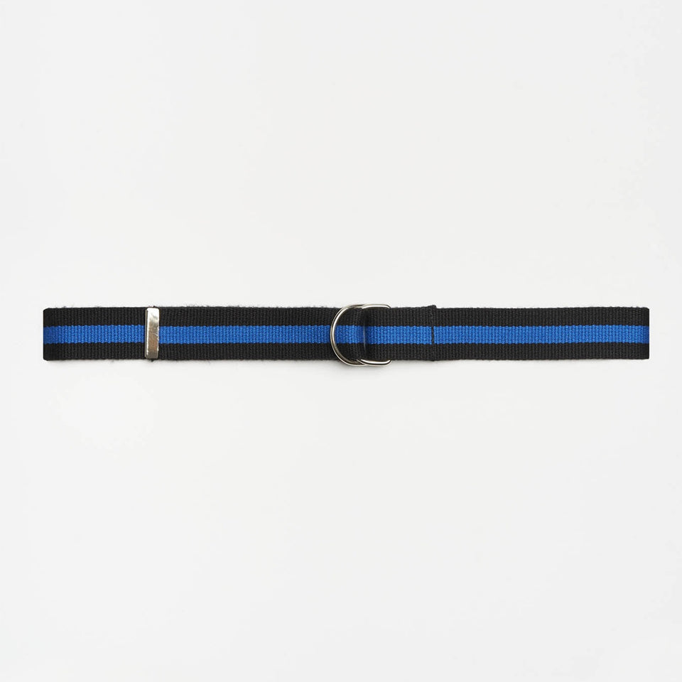 Men's D-Ring Web Belt - Black/Royal