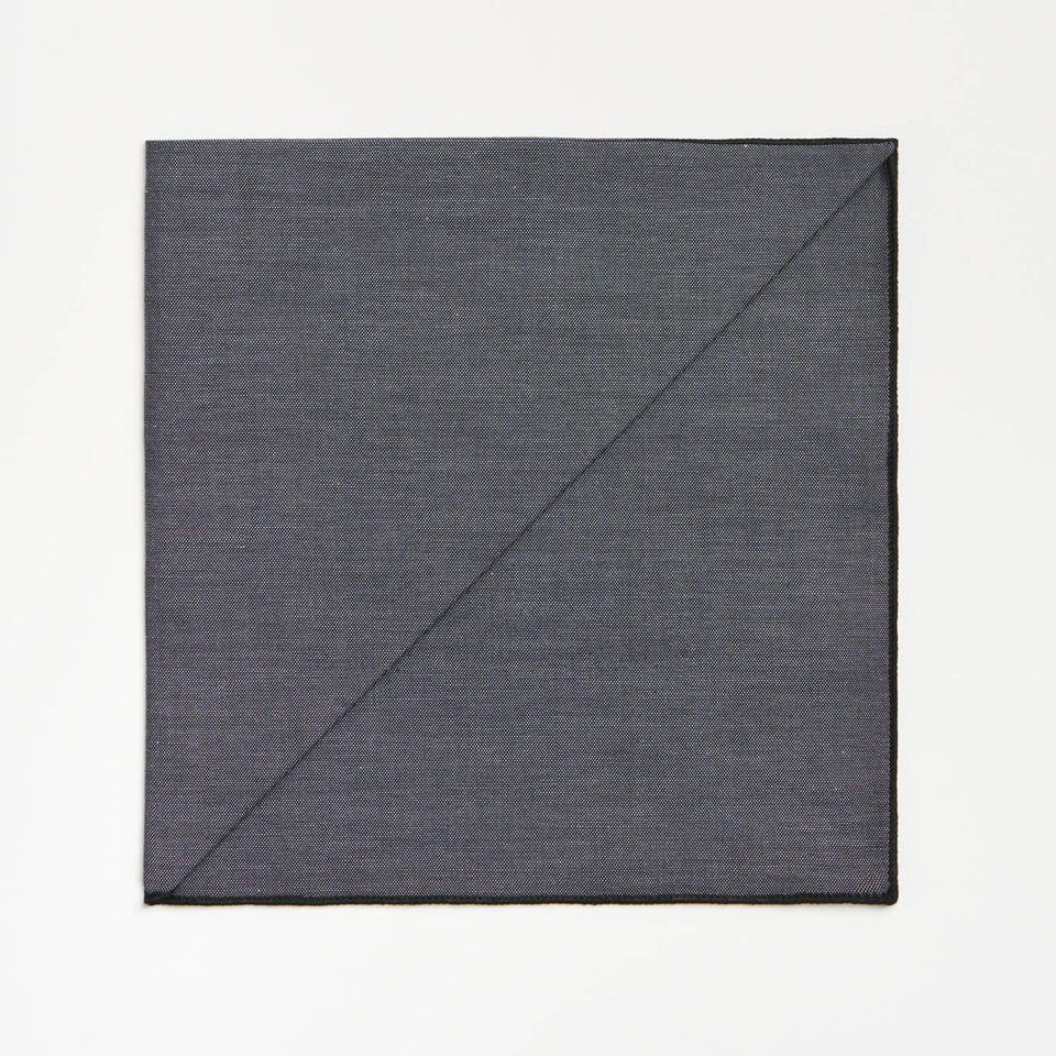 Chambray Pocket Square - Grey